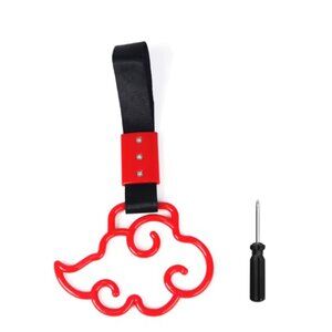 Cloud Shape Tsurikawa JDM Bus Handle, Drift Charm, Interior Car Accessory, Red